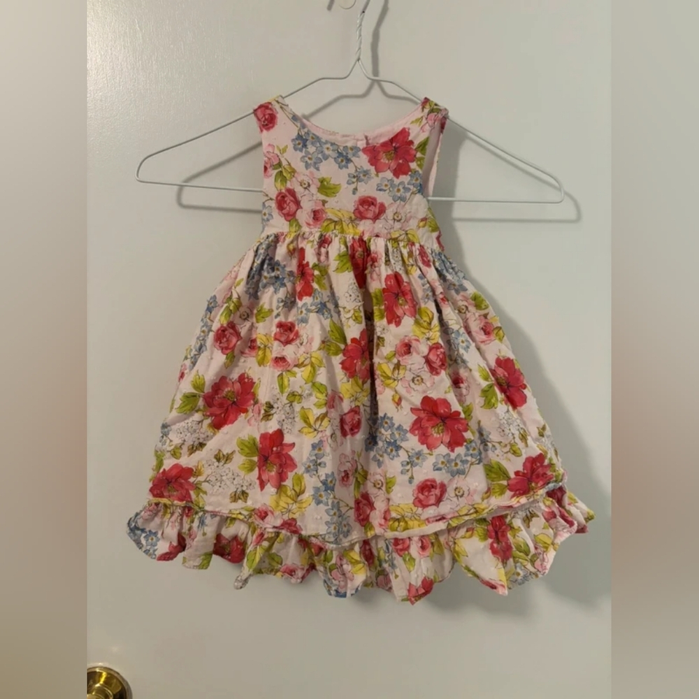 Laura Ashley Pink Floral Ruffle Sundress